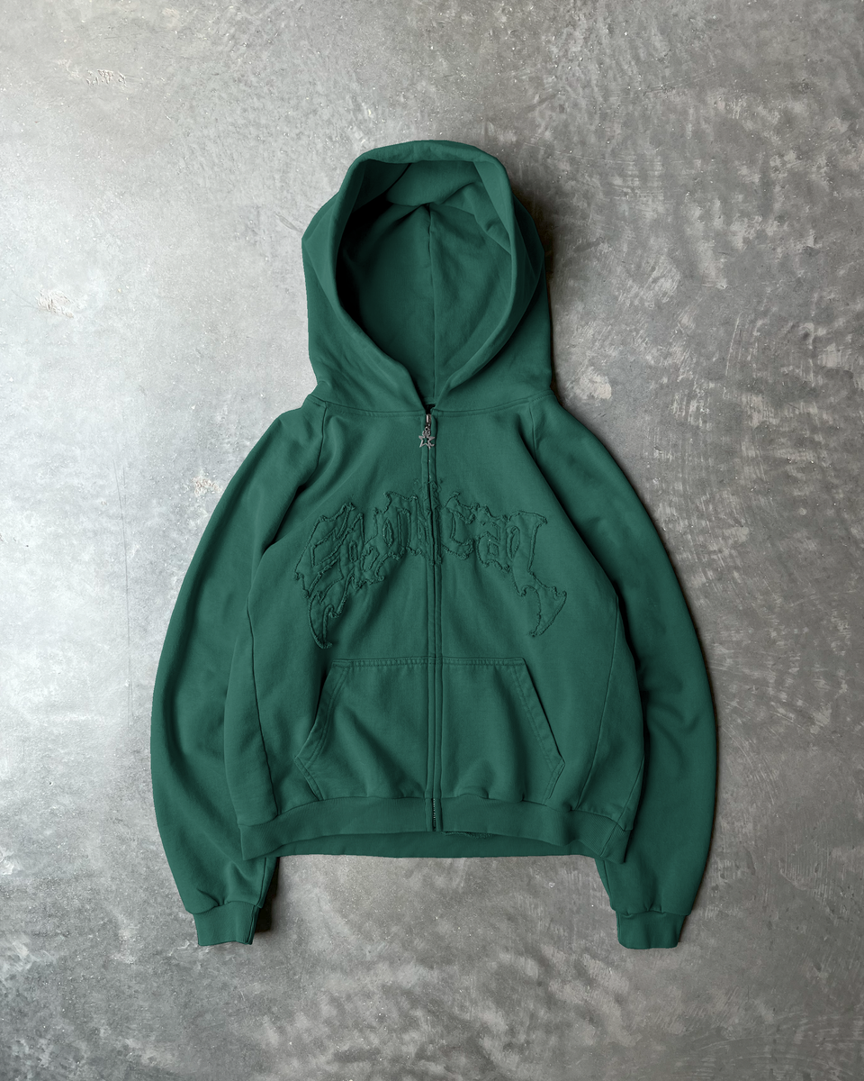 SYNICAL | stitches-zip-up-washed-green