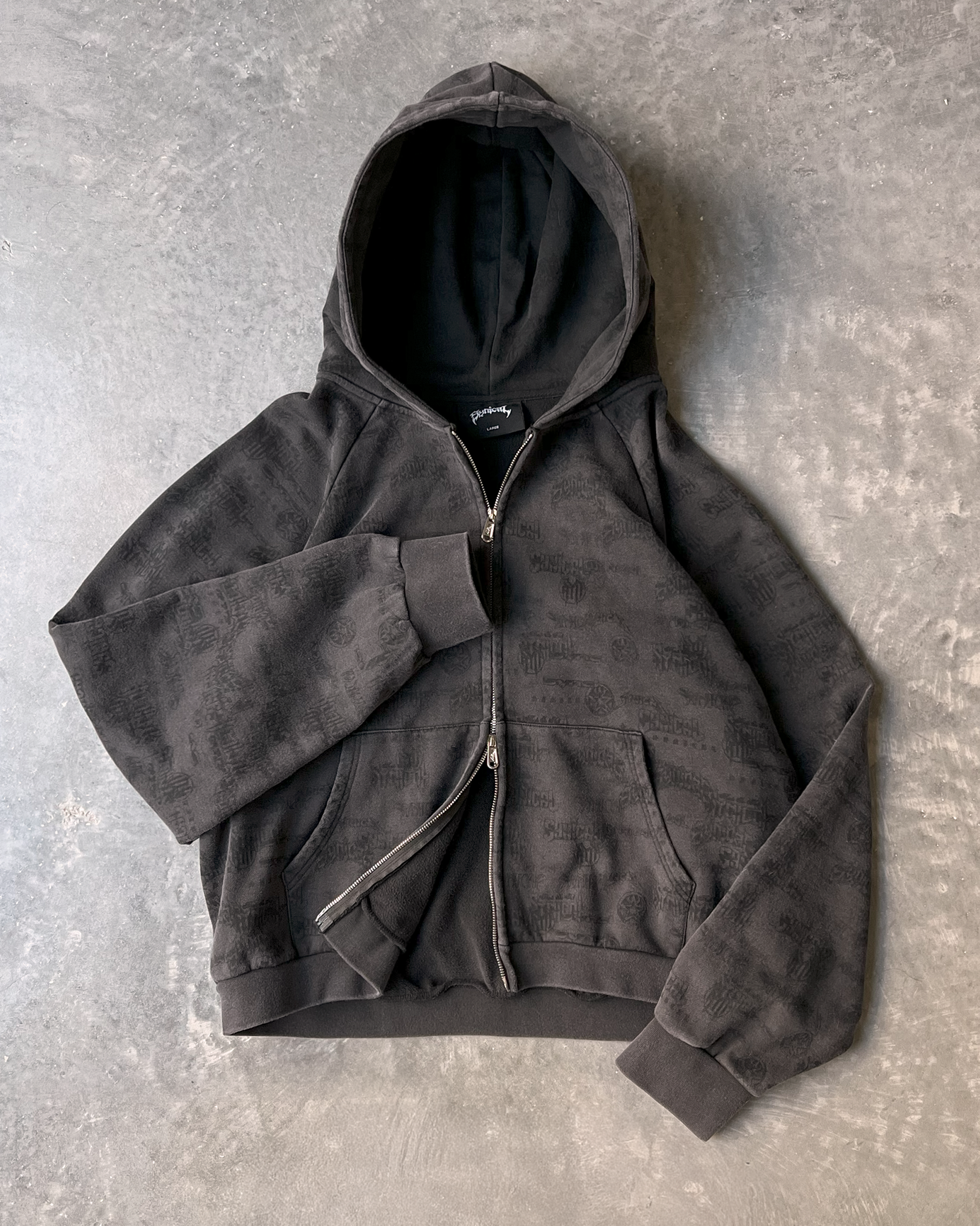 ★NOMANUAL★ ML HOODED ZIPUP WASHED BLACK NM63HD01M1WB MUSINSA | NOMANUAL M.L HOODED ZIP-UP - WASHED BLACK