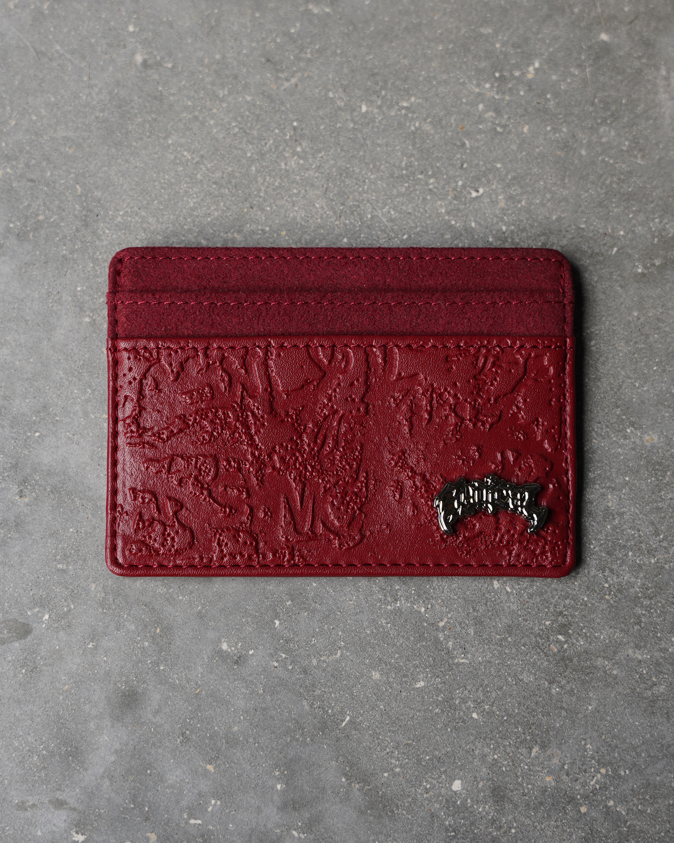 SYNICAL | graffiti-card-holder-wine-red