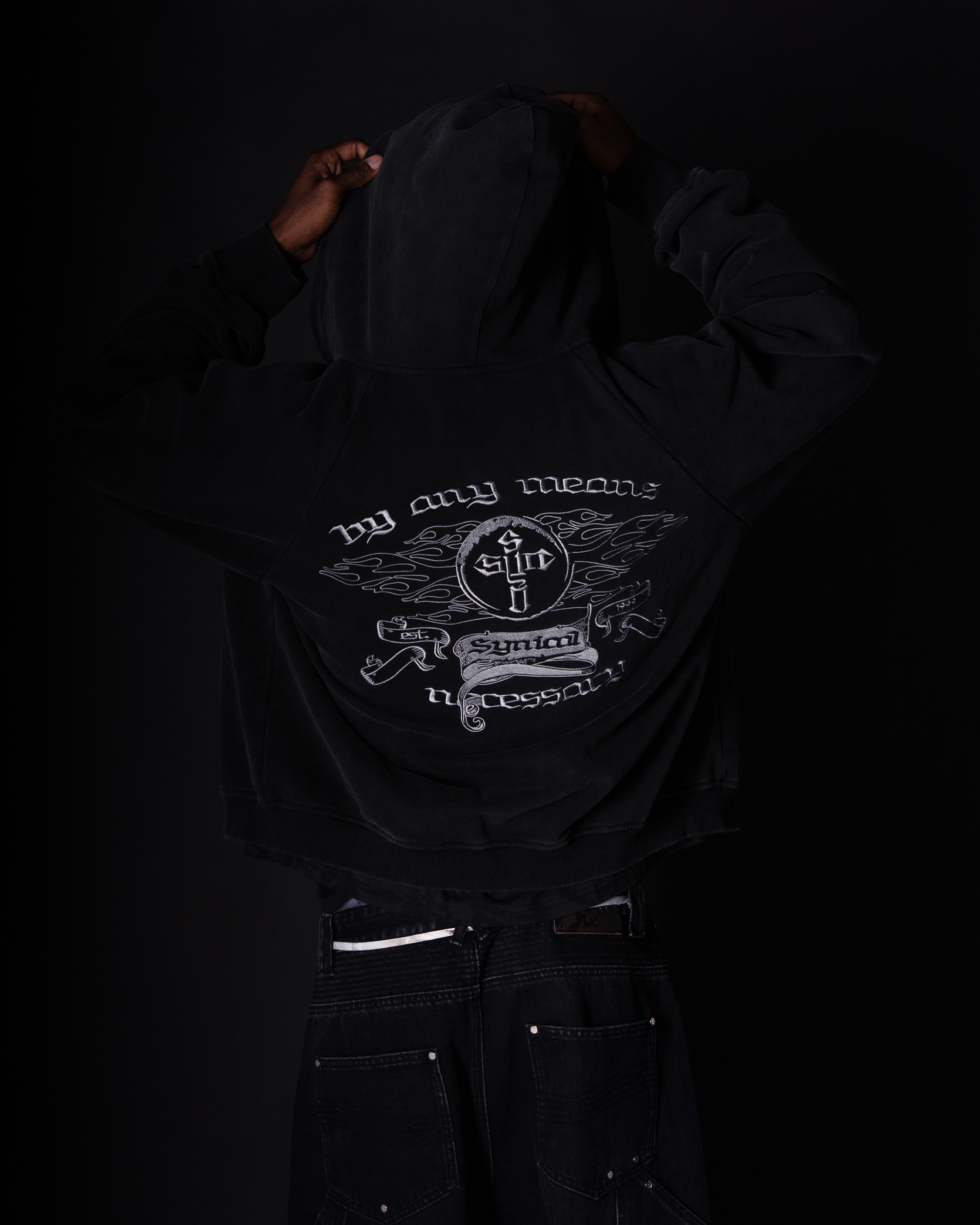 SYNICAL | chopper-zip-up-washed-black