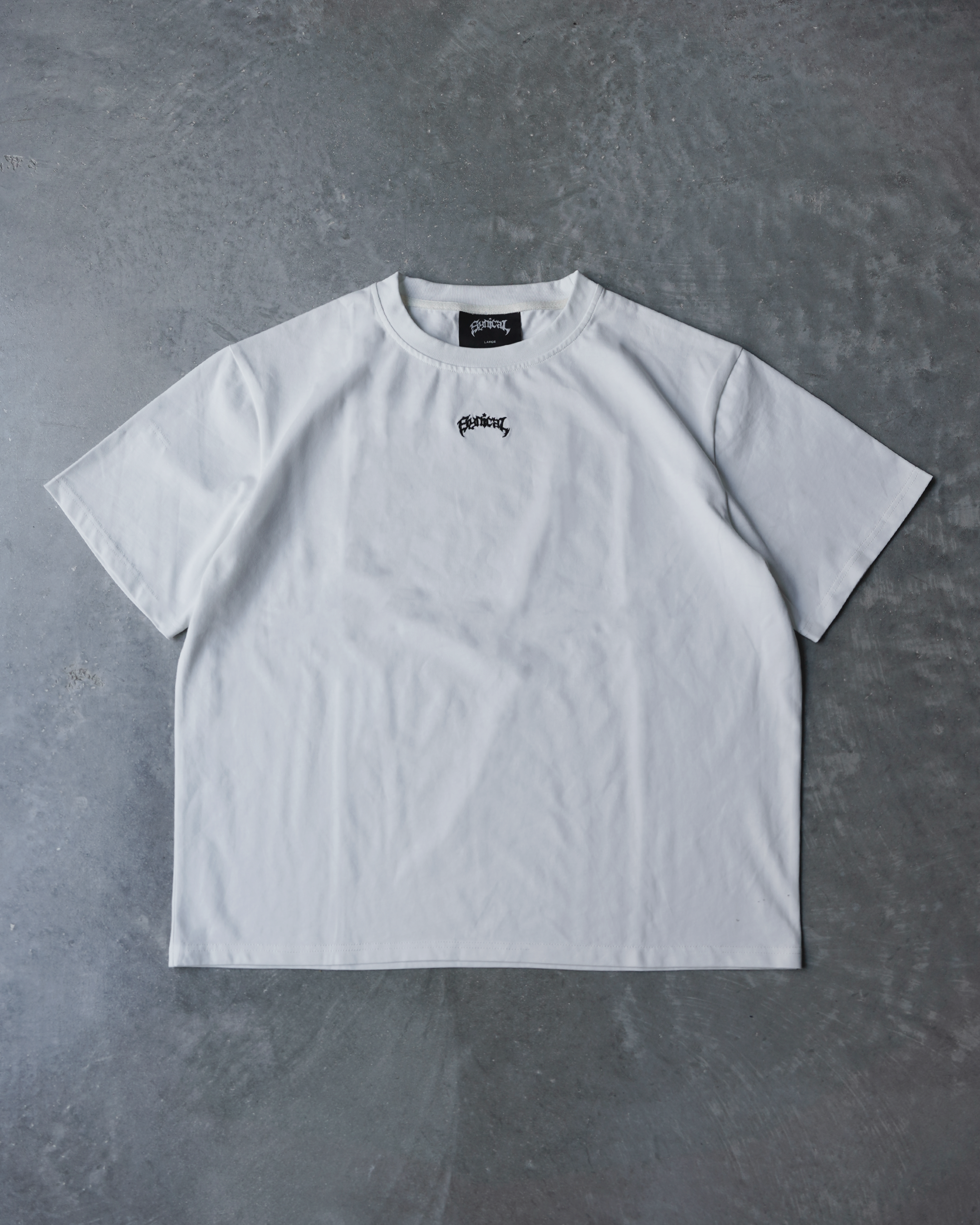 Buy smALLSAINTS White Oversized 100% Cotton Biggy Logo Crew