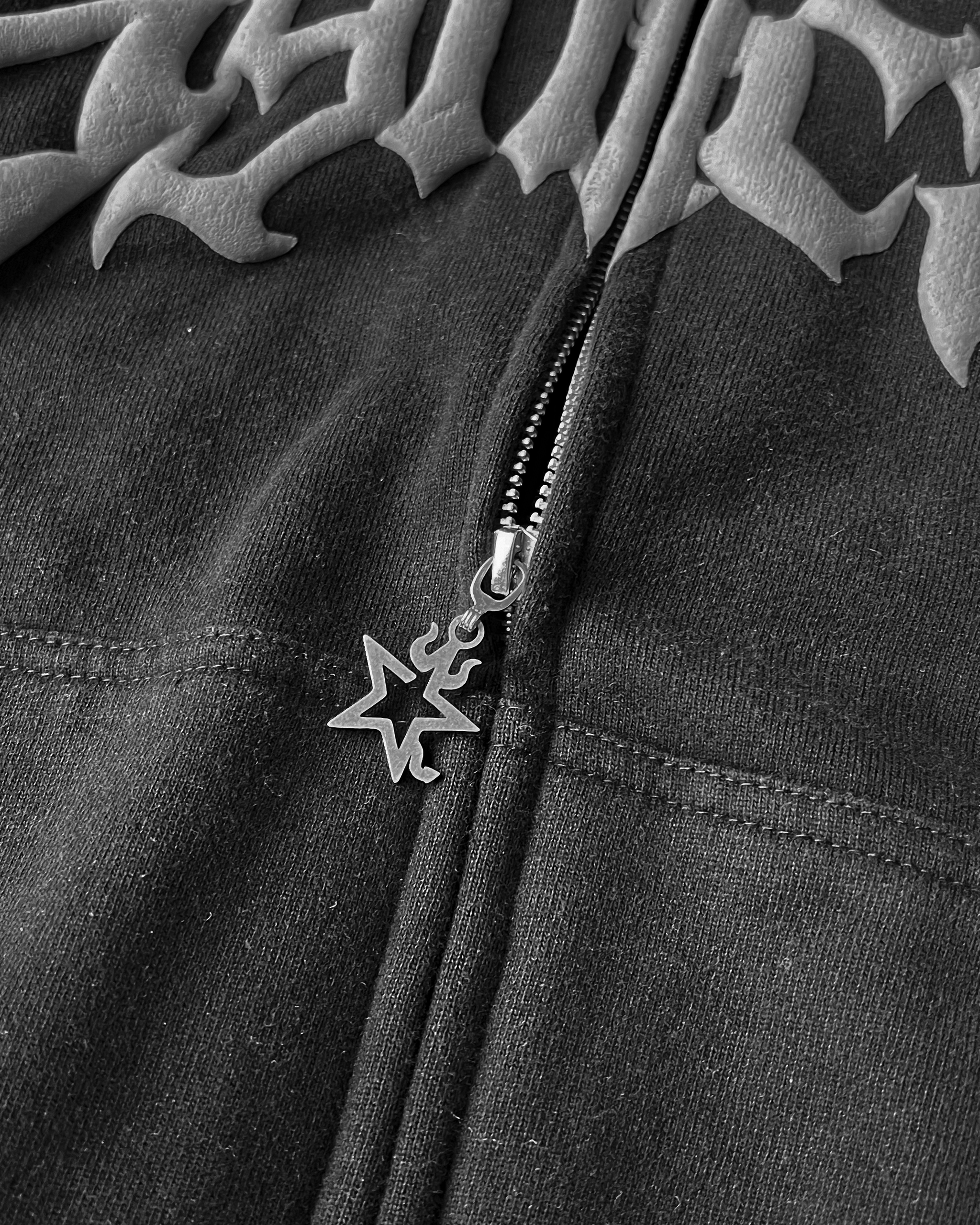 SYNICAL | sun-fade-zip-up-washed-black